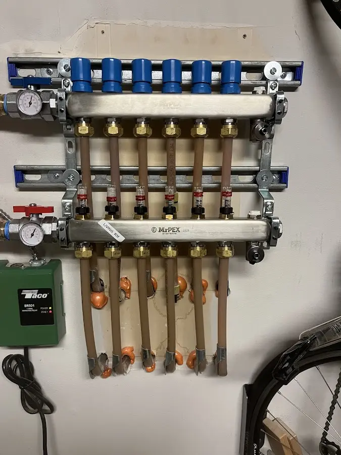 Plumber performing Gas Leak Detection at a residential property in Holbrook